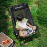 Outdoor Camping Tables and Chairs Adjustable 4-Position Reclining Camping Chair with Footrest, Breathable Honeycomb Mesh High Back Foldable Lawn Lounge Chair, Heavy Duty 240lbs Portable Beach Picnic Fishing Outdoor Fold Recliner Chair