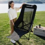 Outdoor Camping Tables and Chairs Adjustable 4-Position Reclining Camping Chair with Footrest, Breathable Honeycomb Mesh High Back Foldable Lawn Lounge Chair, Heavy Duty 240lbs Portable Beach Picnic Fishing Outdoor Fold Recliner Chair