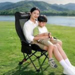Outdoor Camping Tables and Chairs Adjustable 4-Position Reclining Camping Chair with Footrest, Breathable Honeycomb Mesh High Back Foldable Lawn Lounge Chair, Heavy Duty 240lbs Portable Beach Picnic Fishing Outdoor Fold Recliner Chair